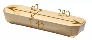 Barquette Panibois Vicomte 290x80x45mm